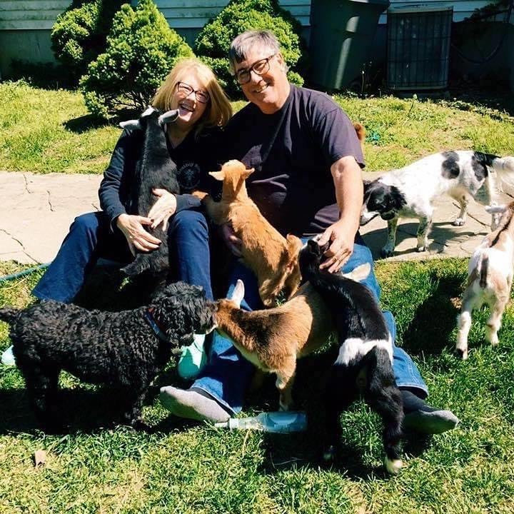 Child smelling flower